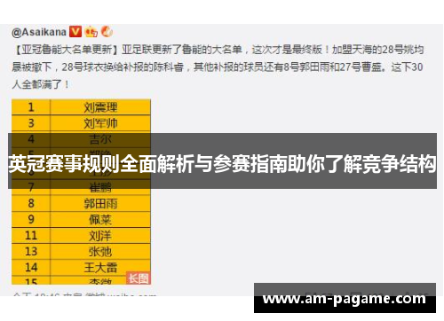 英冠赛事规则全面解析与参赛指南助你了解竞争结构 英冠赛事规则全面解析与参赛指南助你了解竞争结构