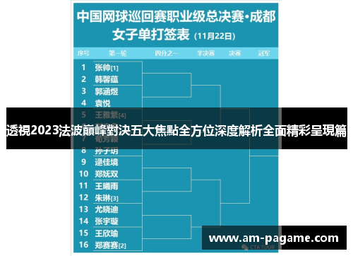 透視2023法波巔峰對決五大焦點全方位深度解析全面精彩呈現篇